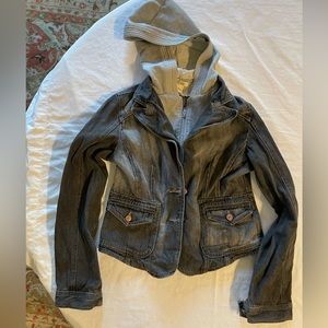 LaLa Hoodie Jean Blazer Jacket Sz L
